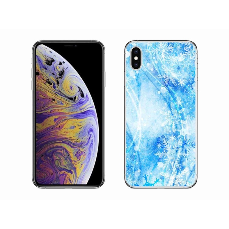 Gélový kryt mmCase na mobil iPhone XS Max - snehové vločky