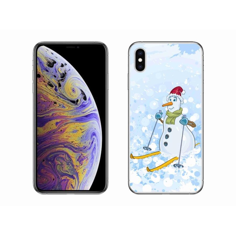 Gélový kryt mmCase na mobil iPhone XS Max - snehuliak