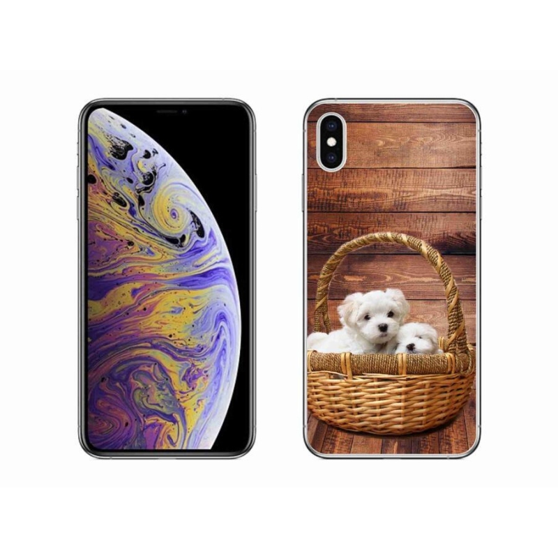 Gélový kryt mmCase na mobil iPhone XS Max - šteniatka