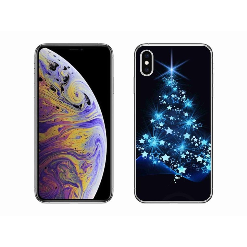 Gélový kryt mmCase na mobil iPhone XS Max - vianočný stromček