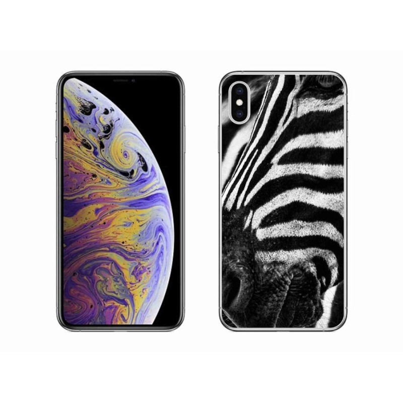 Gélový kryt mmCase na mobil iPhone XS Max - zebra