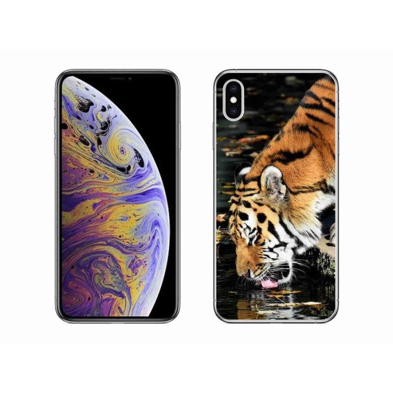 Gélový kryt mmCase na mobil iPhone XS Max - smädný tiger