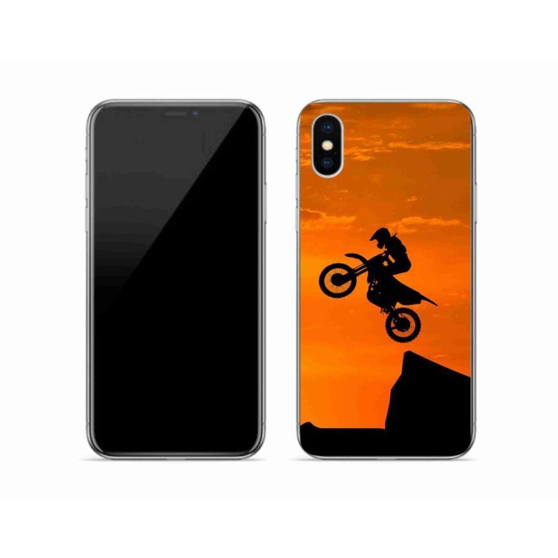 Gélový kryt mmCase na mobil iPhone XS - motocross