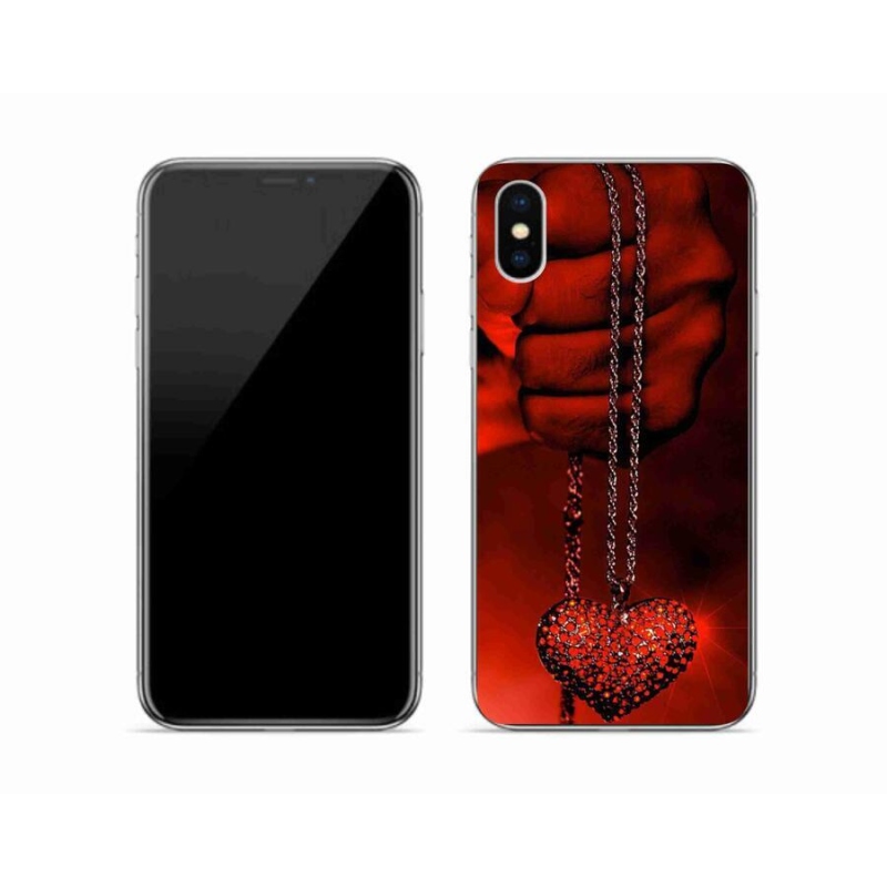 Gélový kryt mmCase na mobil iPhone XS - náhrdelník