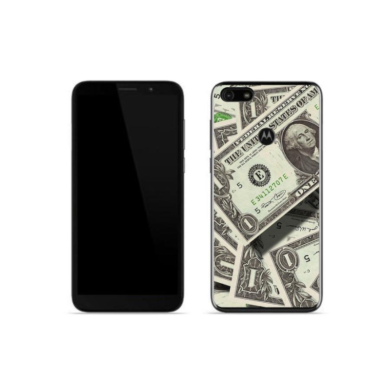 Gélový kryt mmCase na mobil Motorola Moto E6 Play - americký dolár