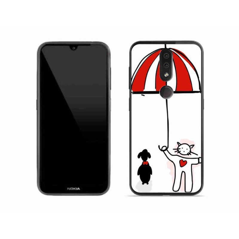 Gélový kryt mmCase na mobil Nokia 4.2 - psík a mačička