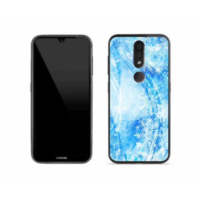 Gélový kryt mmCase na mobil Nokia 4.2 - snehové vločky