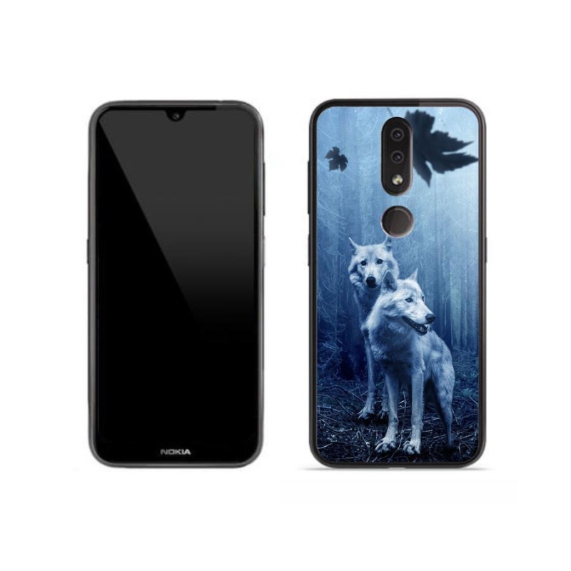 Gélový kryt mmCase na mobil Nokia 4.2 - vlci v lese