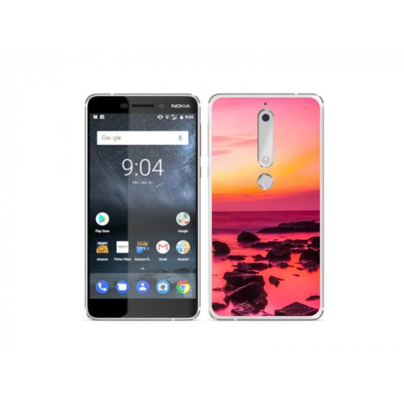 Gélový kryt mmCase na mobil Nokia 6.1 - more a žiara