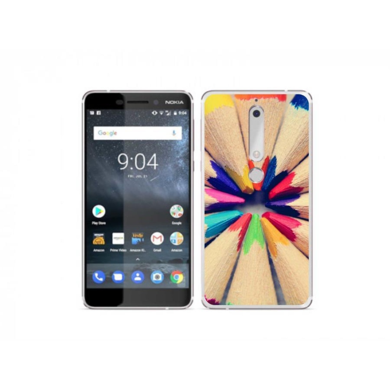 Gélový kryt mmCase na mobil Nokia 6.1 - pastelky