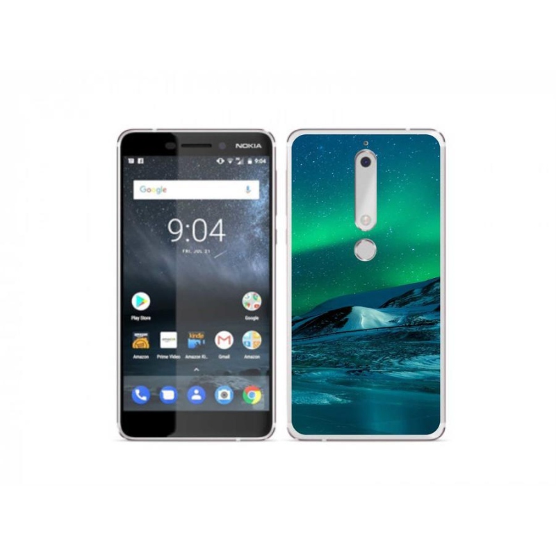 Gélový kryt mmCase na mobil Nokia 6.1 - polárna žiara