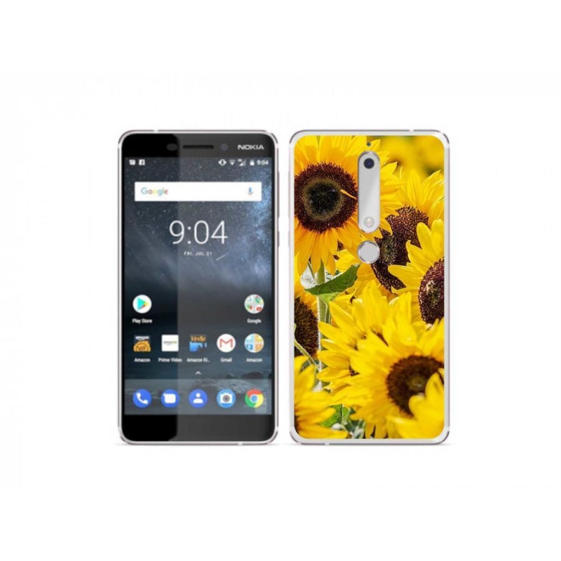 Gélový kryt mmCase na mobil Nokia 6.1 - slnečnica