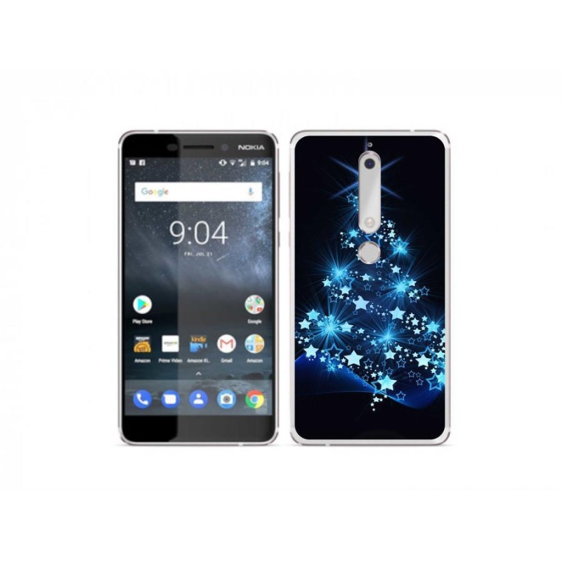 Gélový kryt mmCase na mobil Nokia 6.1 - vianočný stromček