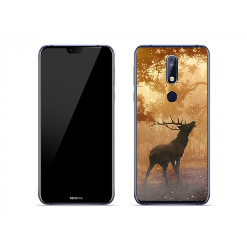 Gélový kryt mmCase na mobil Nokia 7.1 - jeleň v ruji