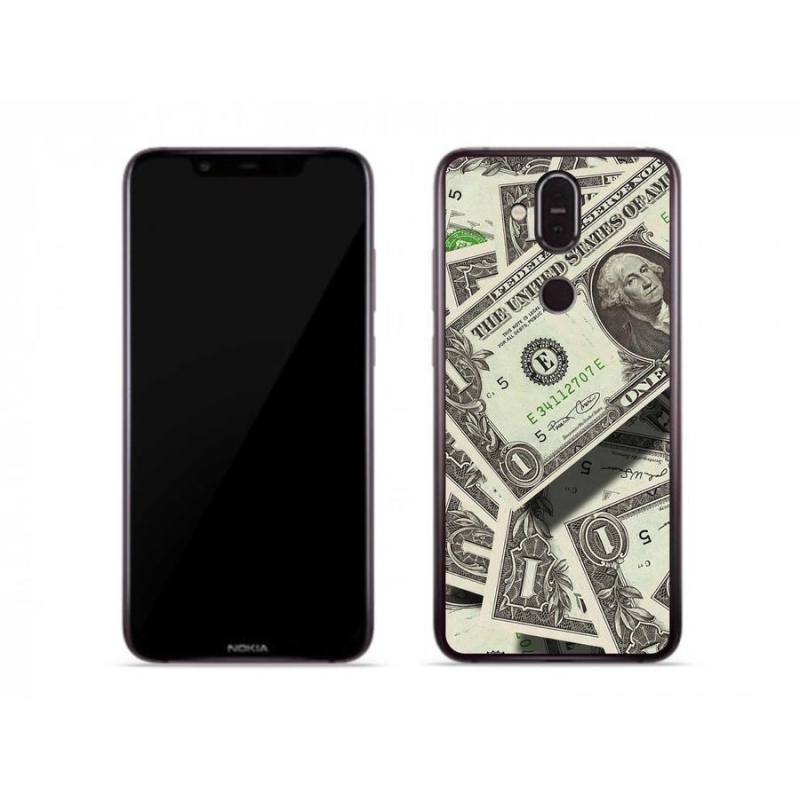 Gélový kryt mmCase na mobil Nokia 7.1 Plus - americký dolár