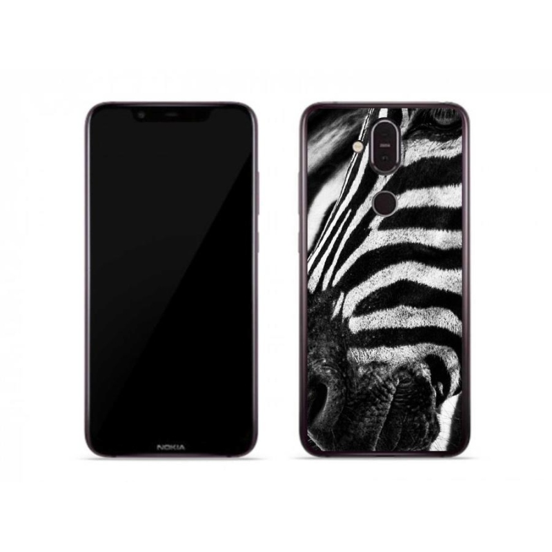 Gélový kryt mmCase na mobil Nokia 7.1 Plus - zebra