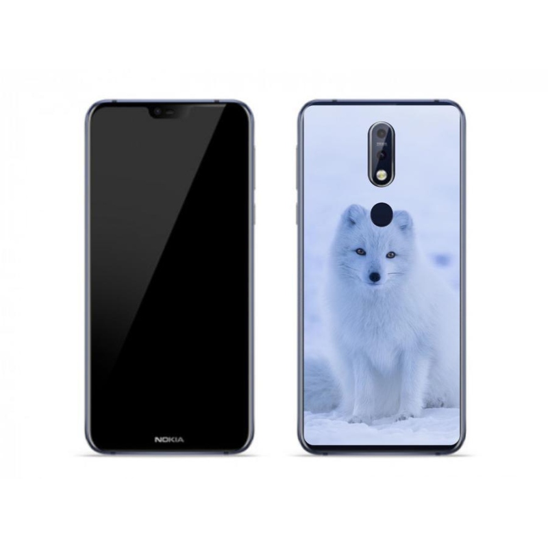 Gélový kryt mmCase na mobil Nokia 7.1 - polárna líška