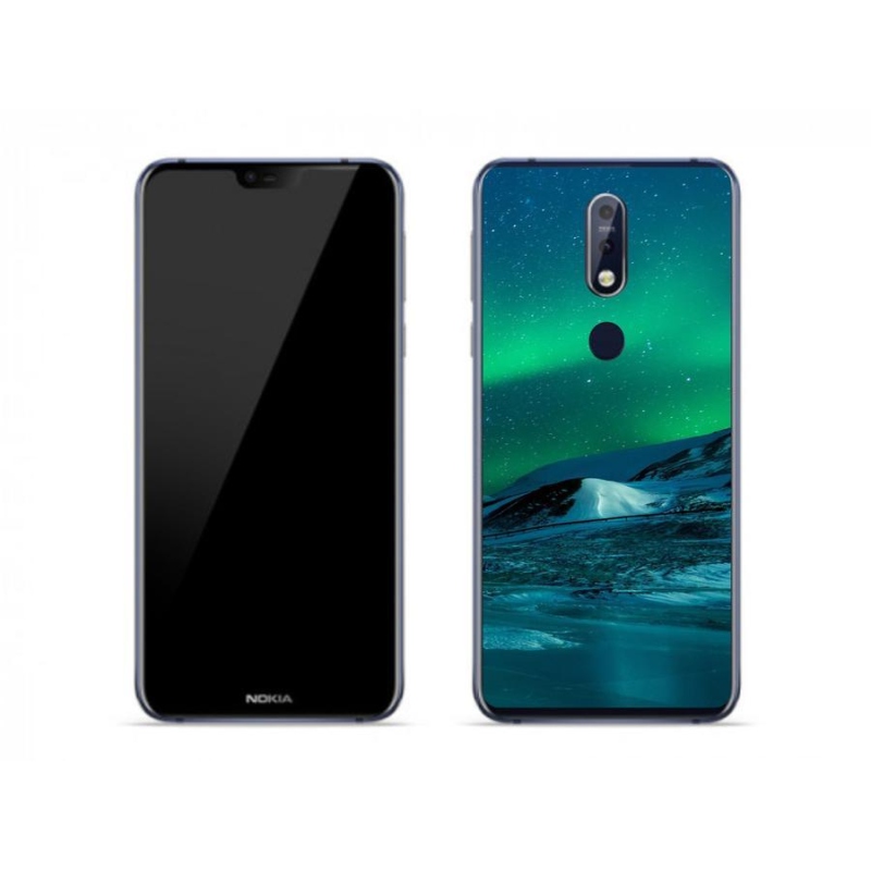 Gélový kryt mmCase na mobil Nokia 7.1 - polárna žiara