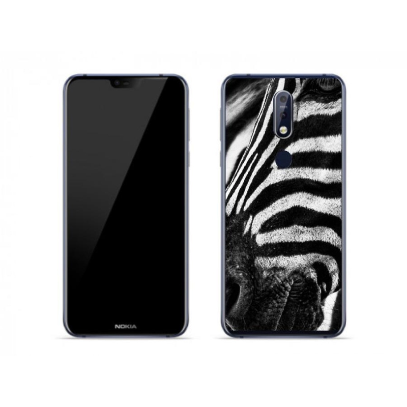 Gélový kryt mmCase na mobil Nokia 7.1 - zebra