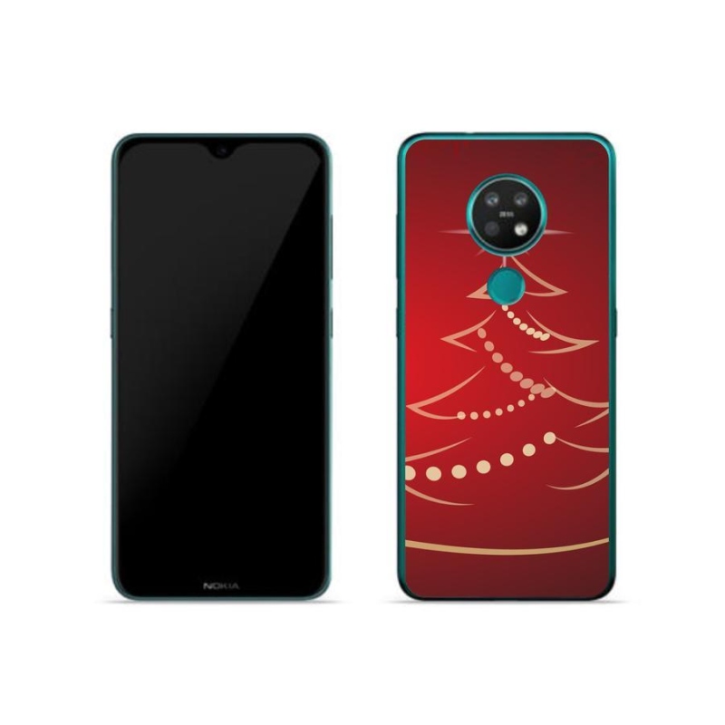 Gélový kryt mmCase na mobil Nokia 7.2 - kreslený vianočný stromček
