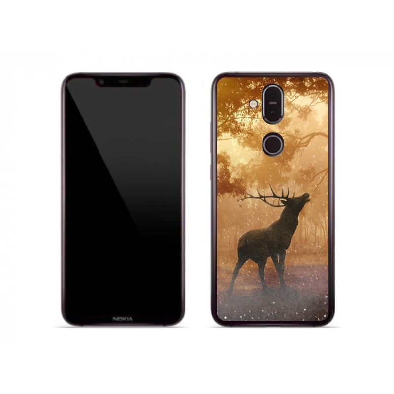 Gélový kryt mmCase na mobil Nokia 8.1 - jeleň v ruji