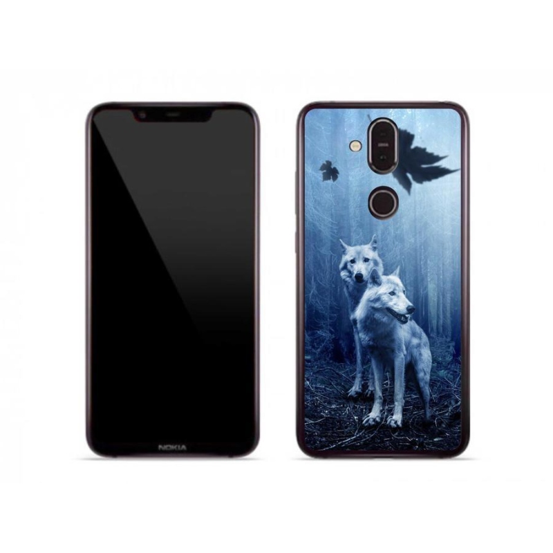 Gélový kryt mmCase na mobil Nokia 8.1 - vlci v lese