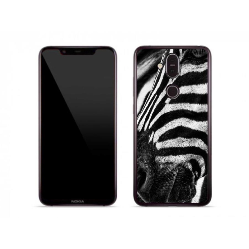 Gélový kryt mmCase na mobil Nokia 8.1 - zebra