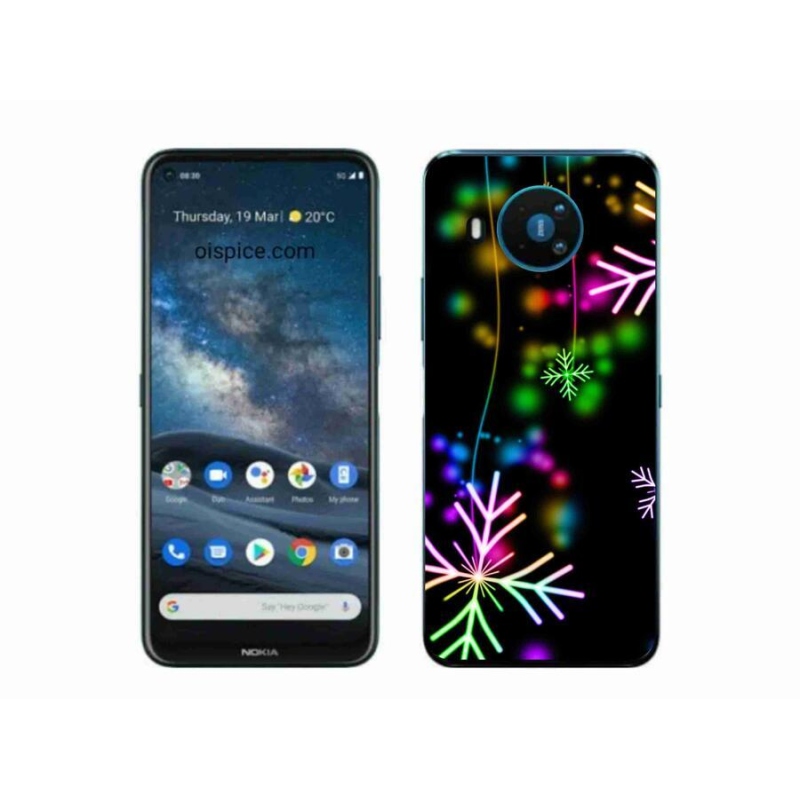 Gélový kryt mmCase na mobil Nokia 8.3 5G - farebné vločky