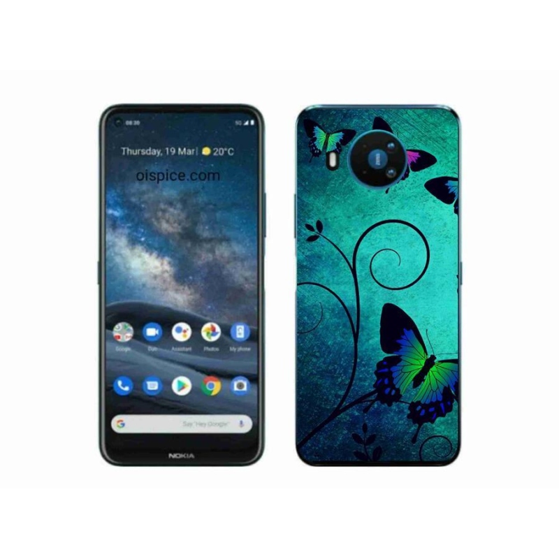 Gélový kryt mmCase na mobil Nokia 8.3 5G - farební motýle