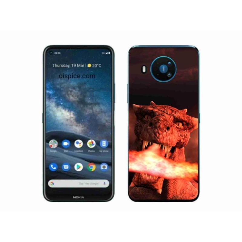 Gélový kryt mmCase na mobil Nokia 8.3 5G - drak