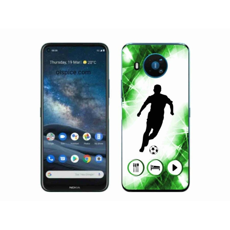 Gélový kryt mmCase na mobil Nokia 8.3 5G - futbalista