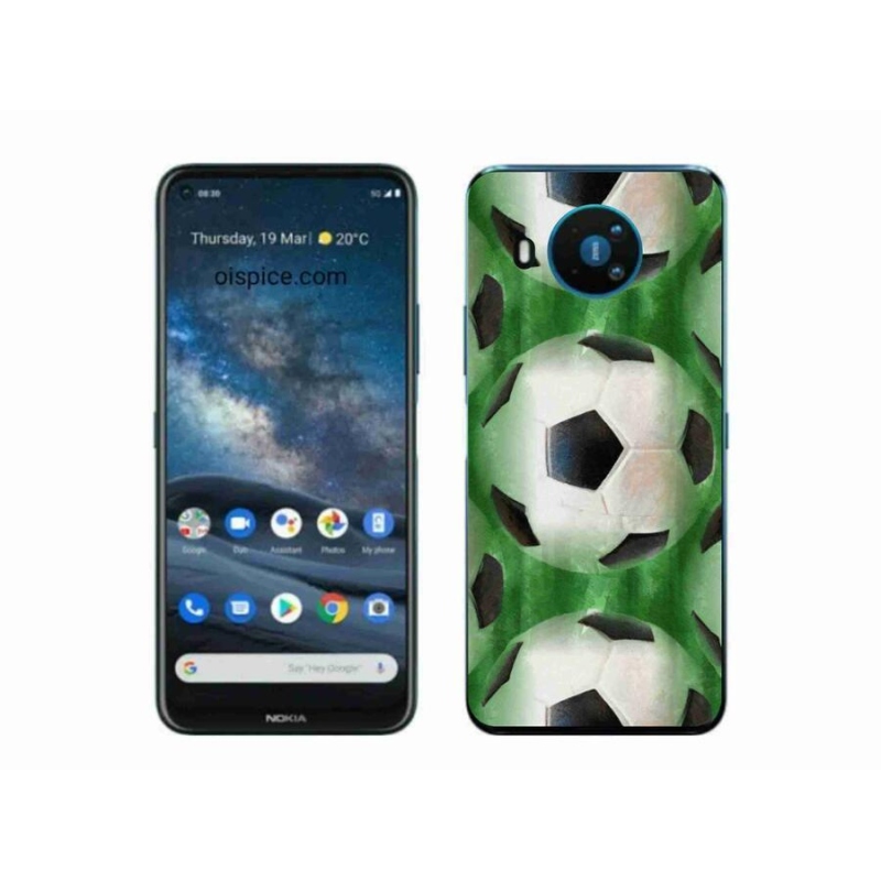 Gélový kryt mmCase na mobil Nokia 8.3 5G - futbalová lopta