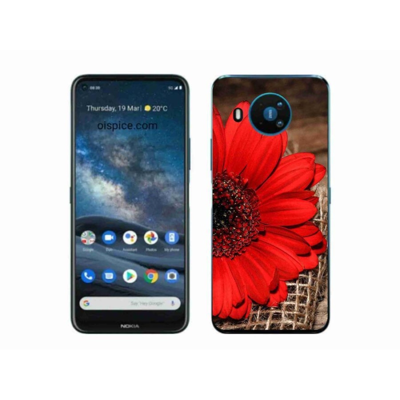 Gélový kryt mmCase na mobil Nokia 8.3 5G - gerbera