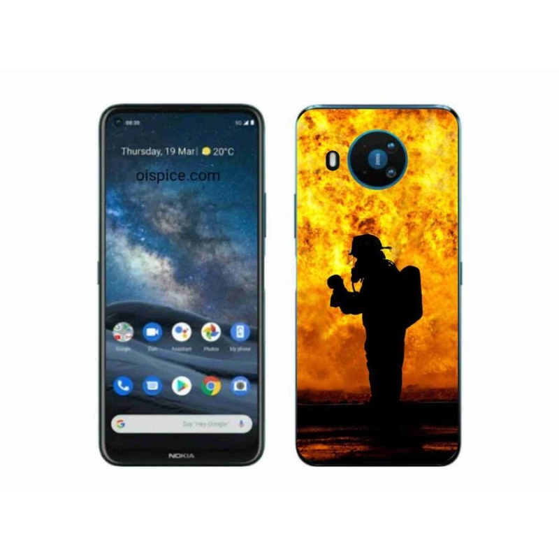 Gélový kryt mmCase na mobil Nokia 8.3 5G - hasič