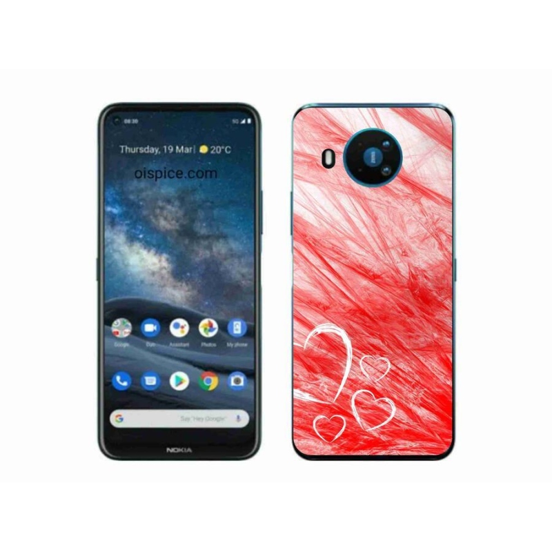 Gélový kryt mmCase na mobil Nokia 8.3 5G - heart