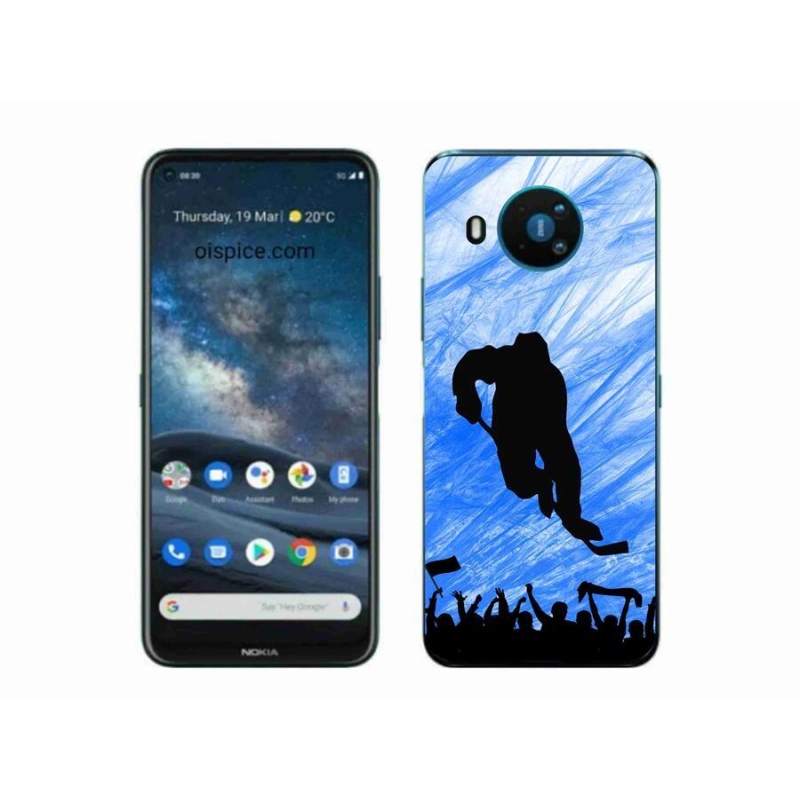 Gélový kryt mmCase na mobil Nokia 8.3 5G - hokejový hráč