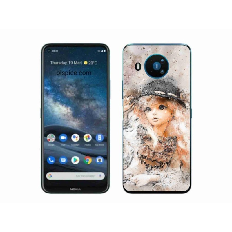 Gélový kryt mmCase na mobil Nokia 8.3 5G - dievčatko s klobúkom