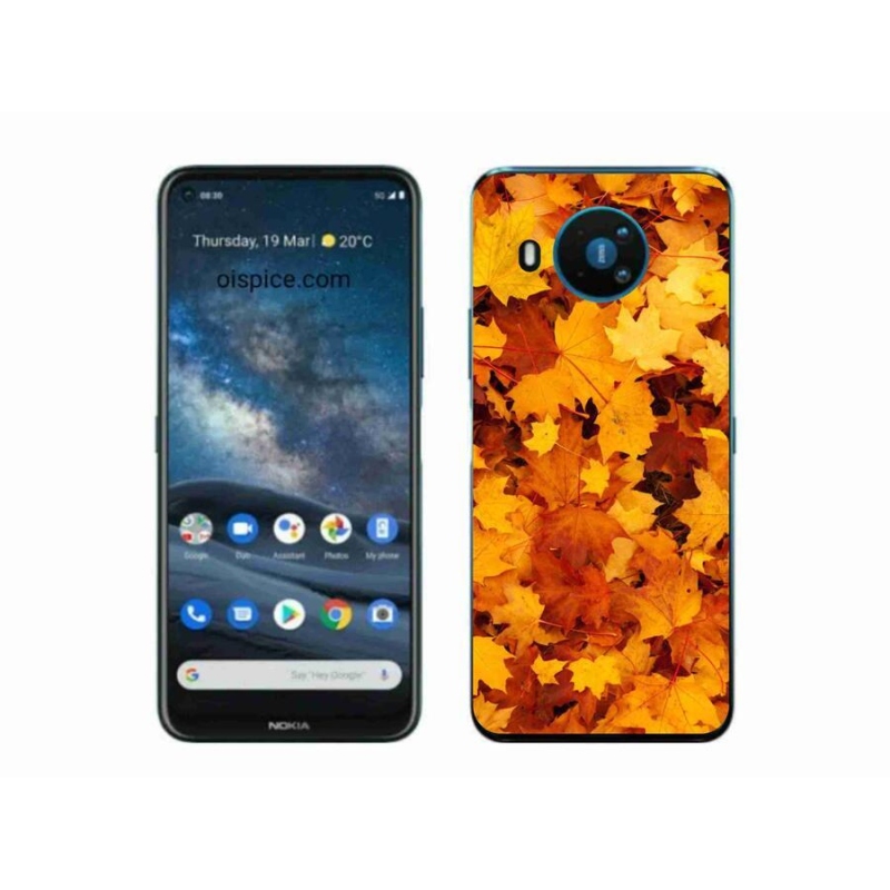 Gélový kryt mmCase na mobil Nokia 8.3 5G - javorové listy