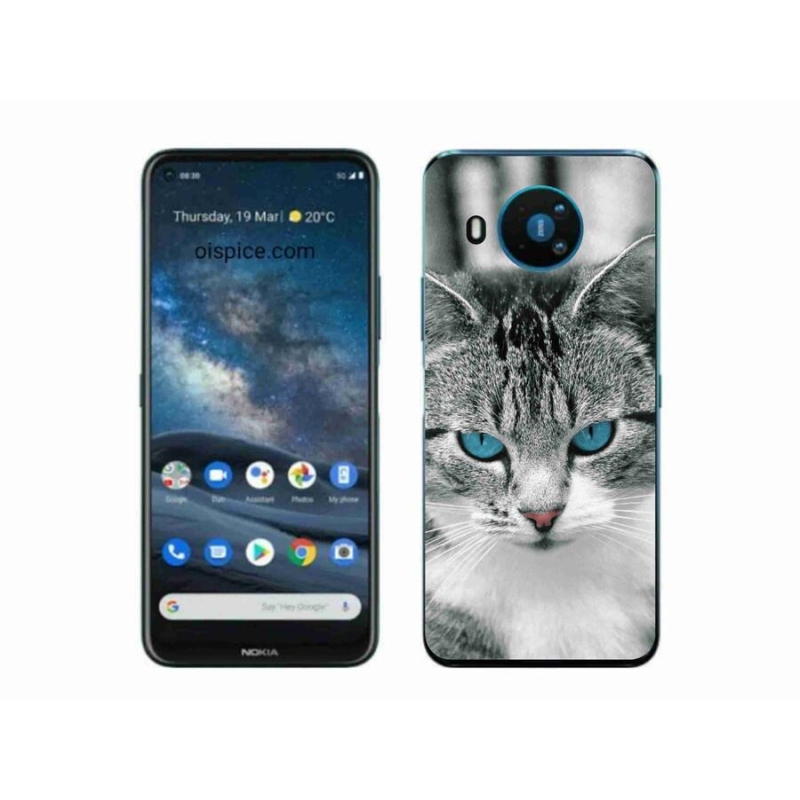 Gélový kryt mmCase na mobil Nokia 8.3 5G - mačacie pohľad 1