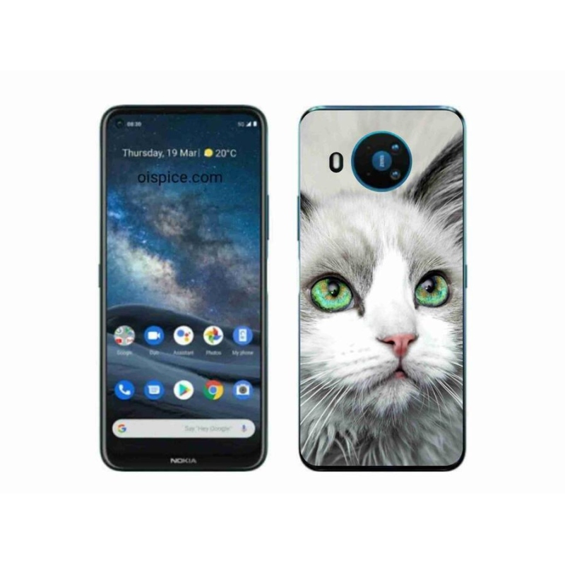 Gélový kryt mmCase na mobil Nokia 8.3 5G - mačací pohľad