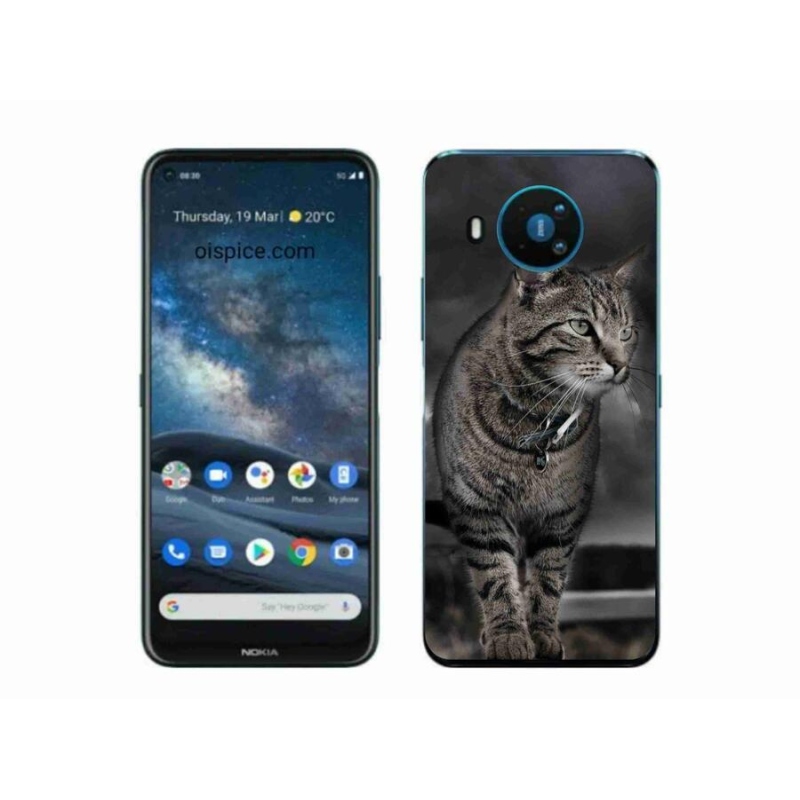 Gélový kryt mmCase na mobil Nokia 8.3 5G - mačka