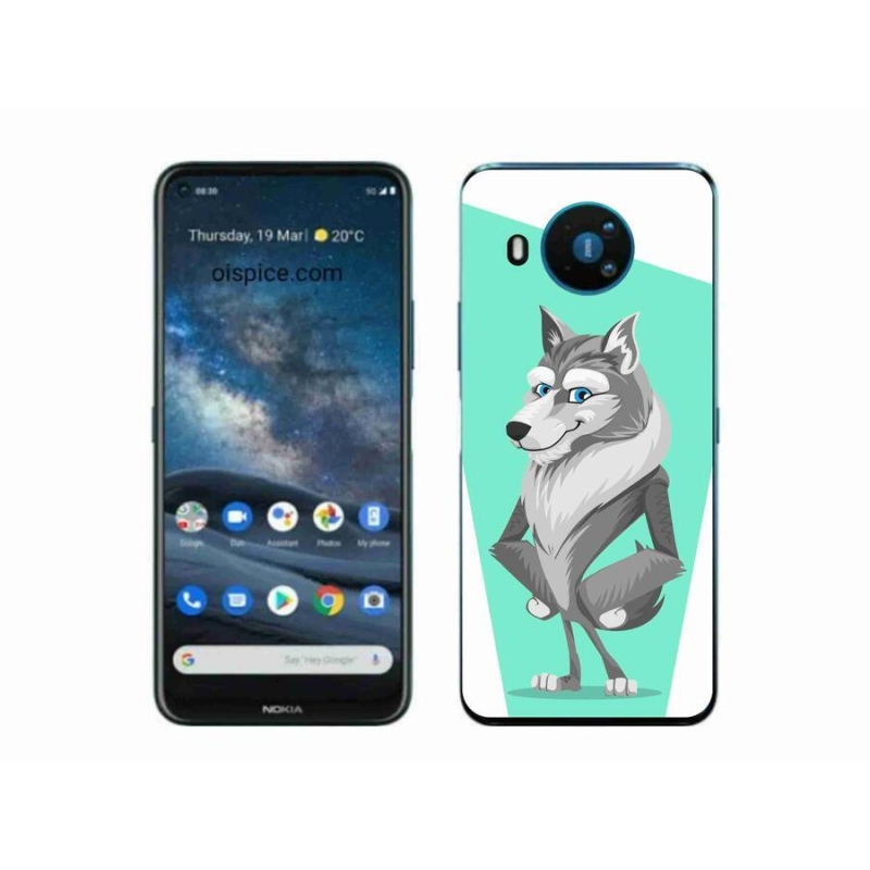 Gélový kryt mmCase na mobil Nokia 8.3 5G - kreslený vlk