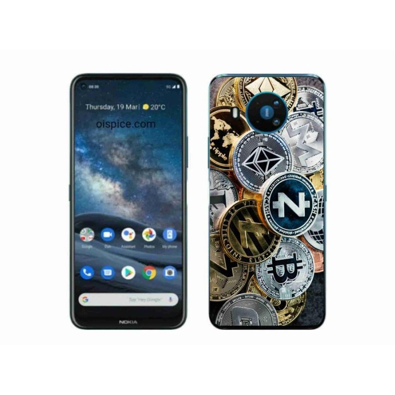 Gélový kryt mmCase na mobil Nokia 8.3 5G - kryptomena