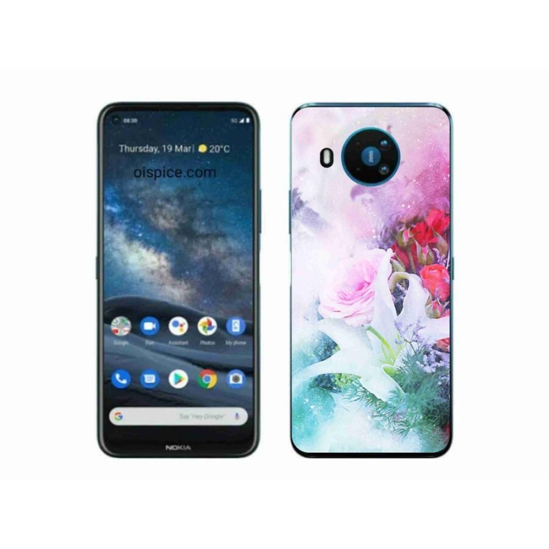 Gélový kryt mmCase na mobil Nokia 8.3 5G - kvety 4