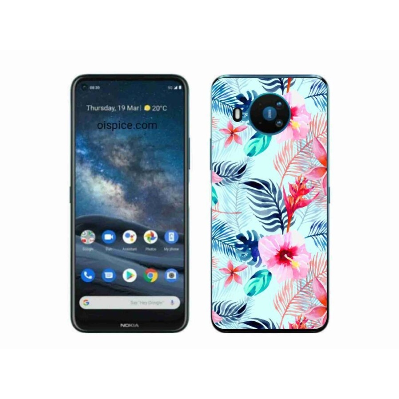 Gélový kryt mmCase na mobil Nokia 8.3 5G - kvety