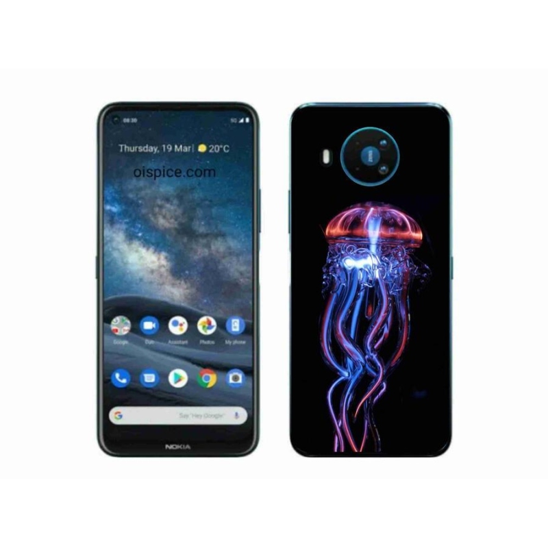 Gélový kryt mmCase na mobil Nokia 8.3 5G - medúza