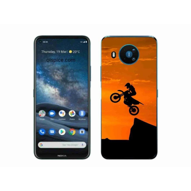 Gélový kryt mmCase na mobil Nokia 8.3 5G - motocross