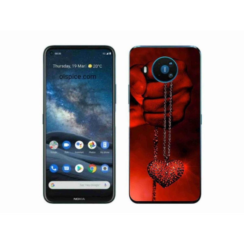 Gélový kryt mmCase na mobil Nokia 8.3 5G - náhrdelník