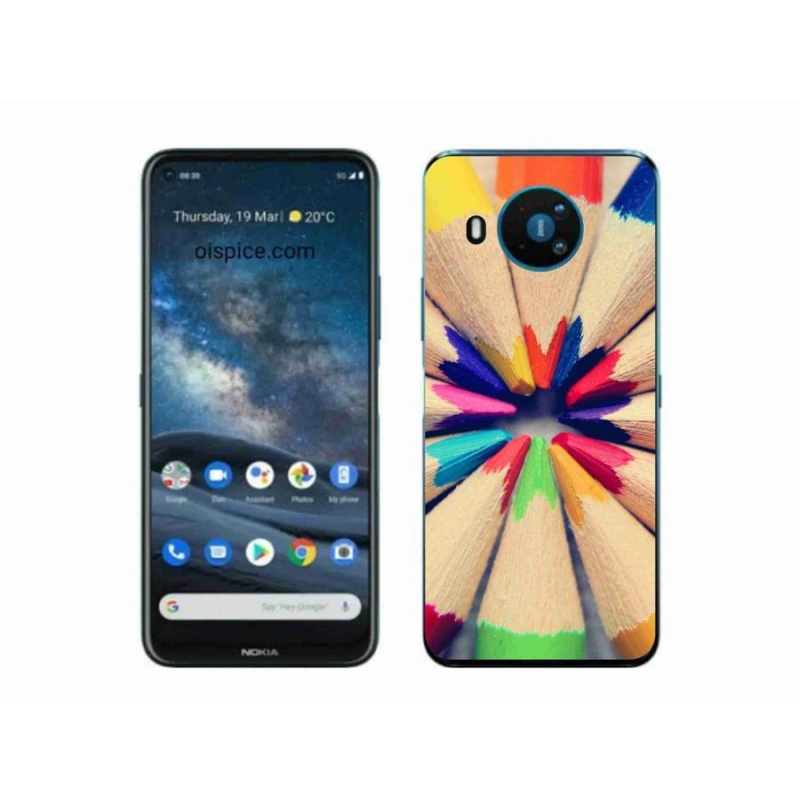 Gélový kryt mmCase na mobil Nokia 8.3 5G - pastelky