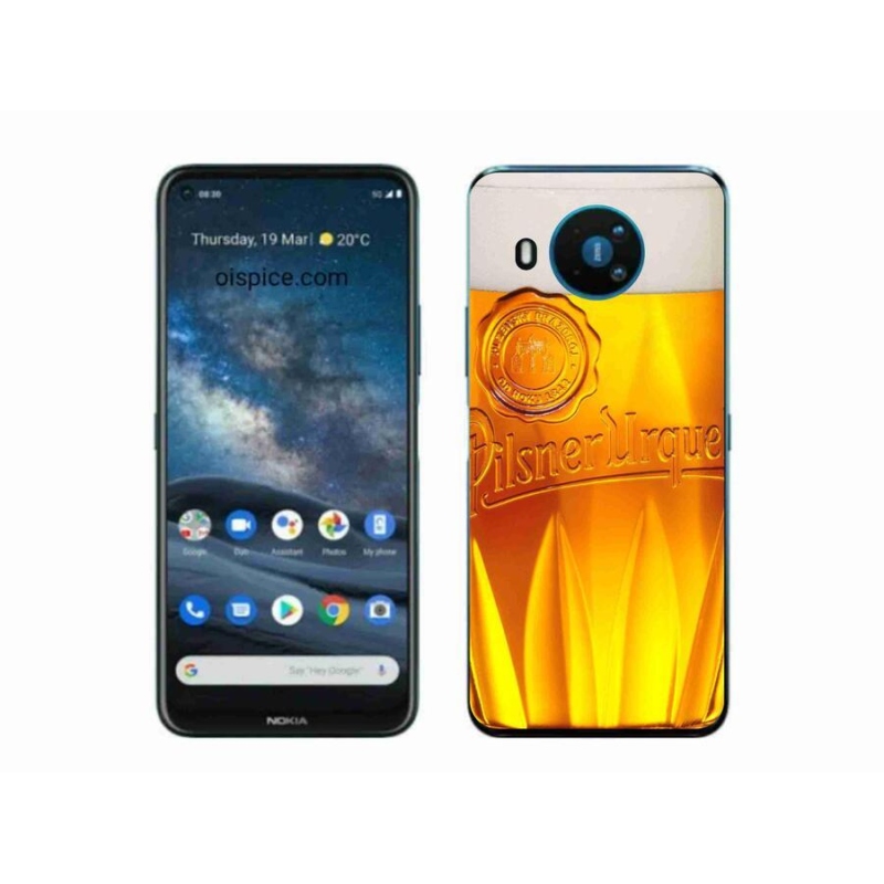 Gélový kryt mmCase na mobil Nokia 8.3 5G - pivo